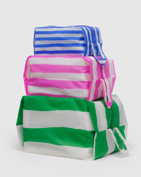 BAGGU Wholesale Travel 3D Zip Set - Painted Stripe