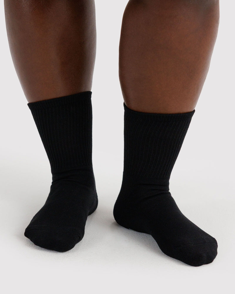 BAGGU Wholesale  Ribbed Sock - Black