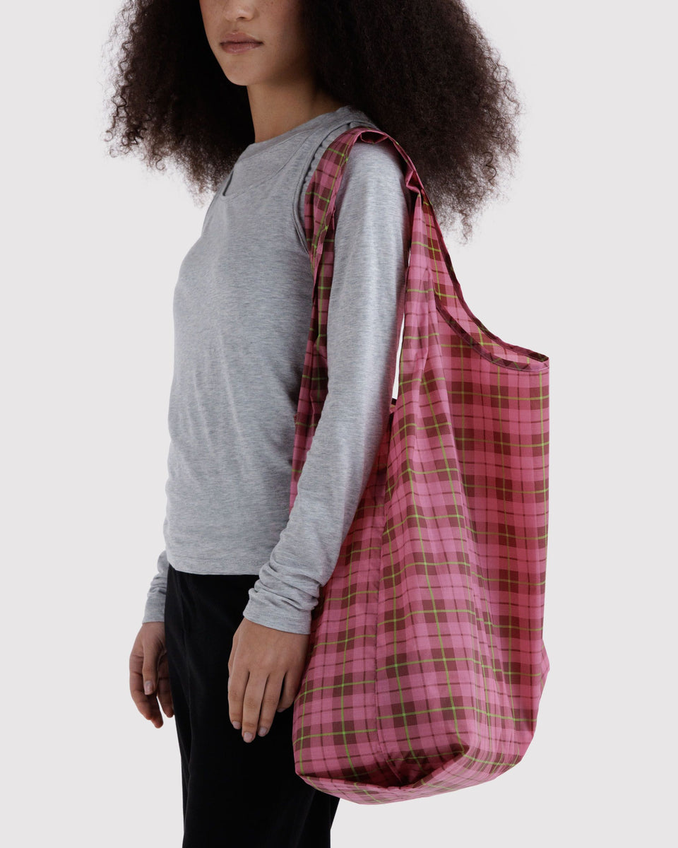 BAGGU Wholesale Shop All Big Baggu - Azalea Pink Tartan