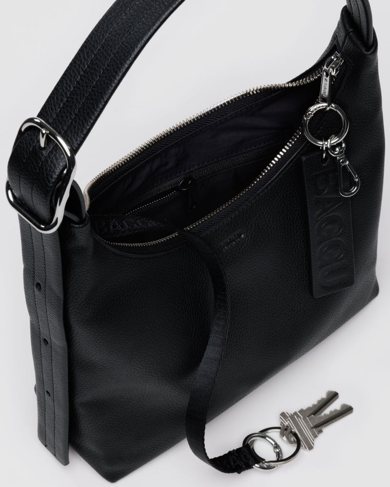 BAGGU Wholesale  Mini Recycled Leather Shoulder Bag - Black