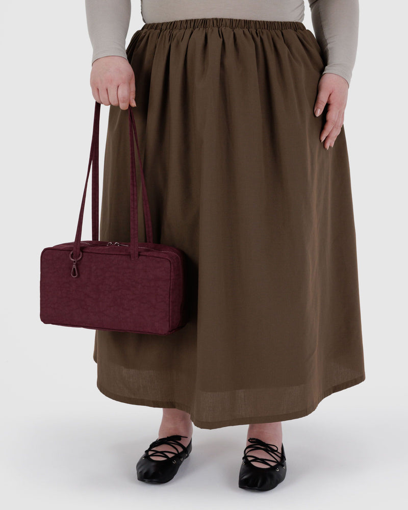 BAGGU Wholesale  Nylon Bowler Bag - Mahogany