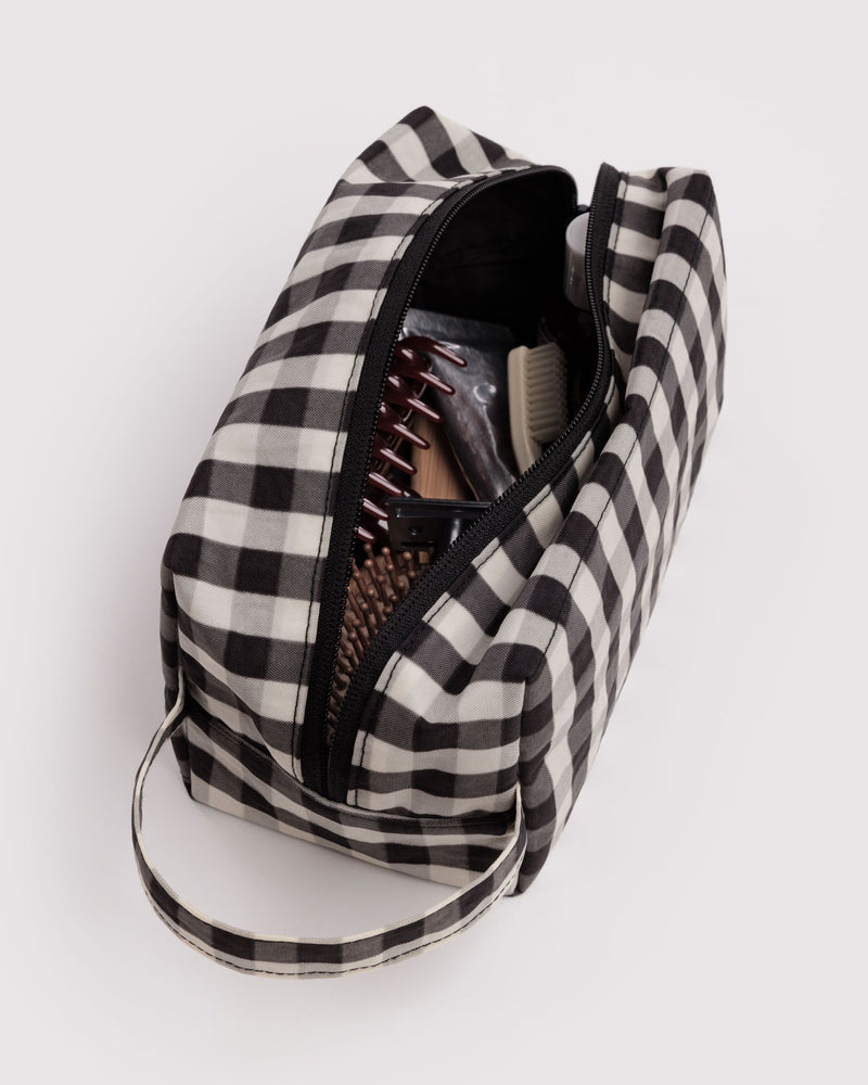 BAGGU Wholesale  Dopp Kit - Black and Cream Gingham