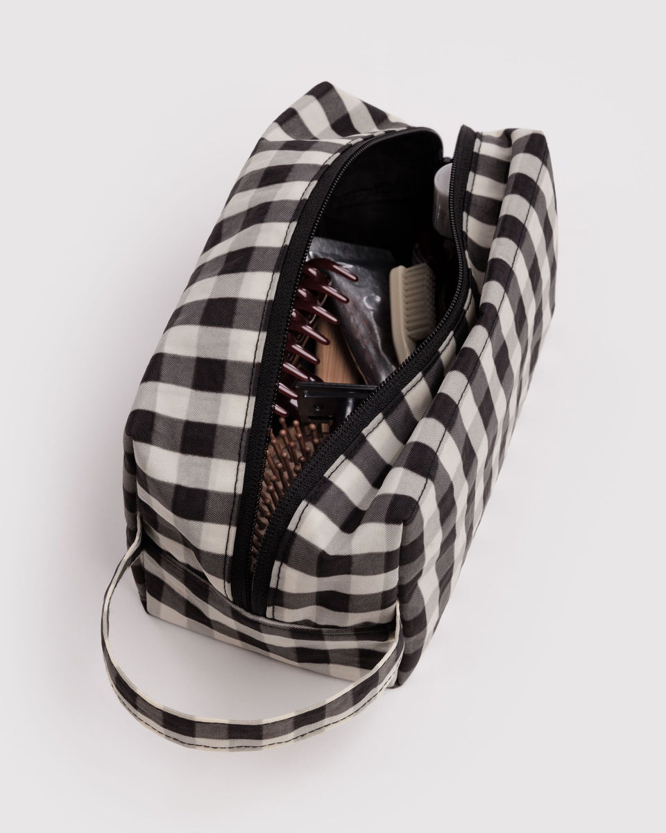 BAGGU Wholesale Dopp Kit Dopp Kit - Black and Cream Gingham