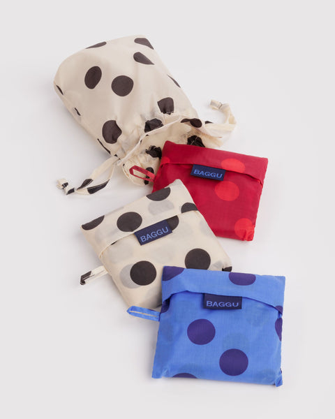 BAGGU Wholesale Reusable Bags Standard Baggu Set of 3 - Polka Dot Mix
