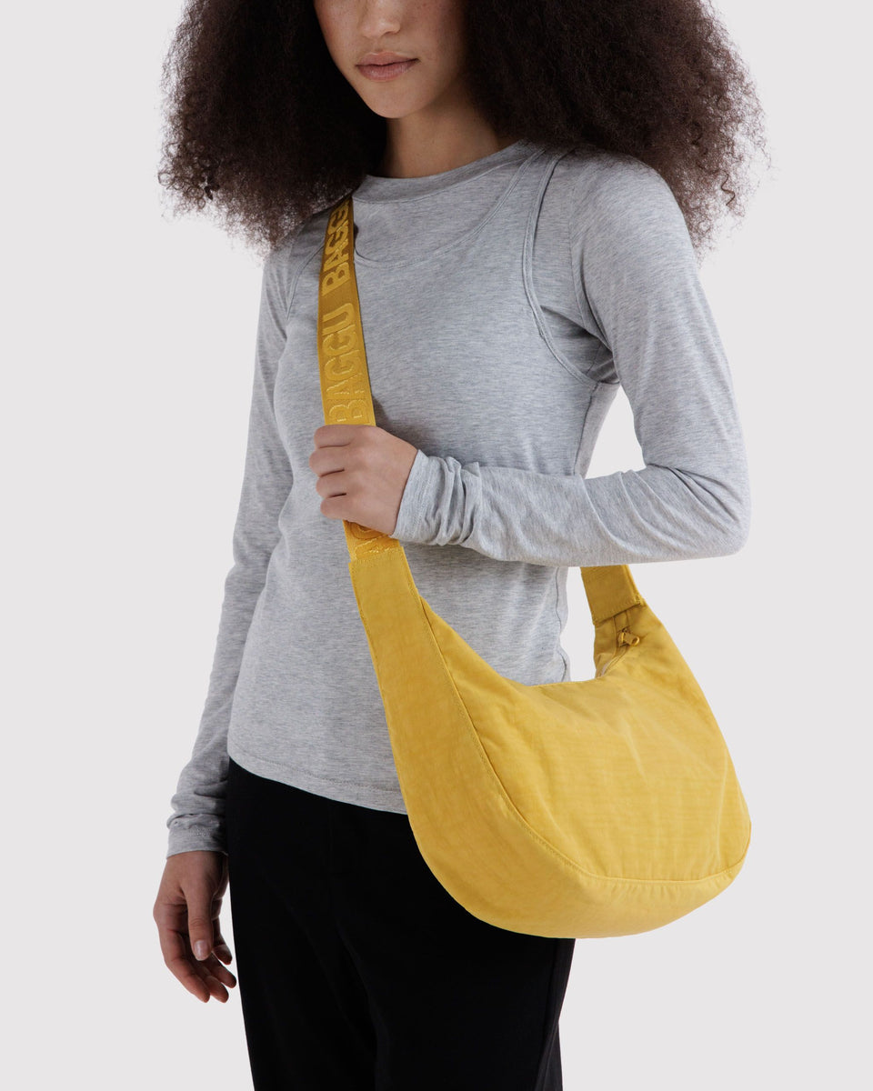 BAGGU Wholesale Shop All Medium Nylon Crescent Bag - Sunflower