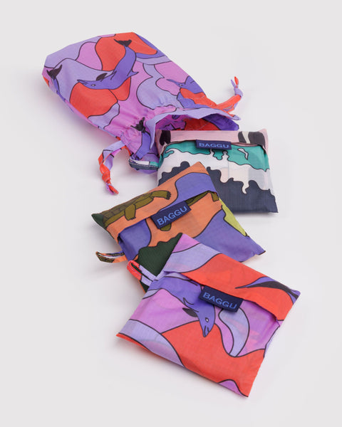BAGGU Wholesale Reusable Bags Standard Baggu Set of 3 - Vacation Animals
