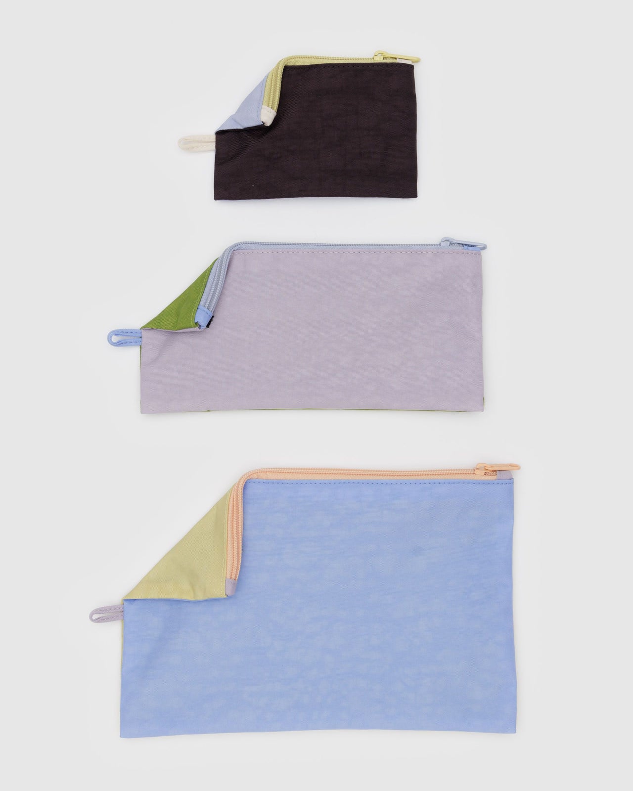 Flat Pouch Set - Pastels Colorblock