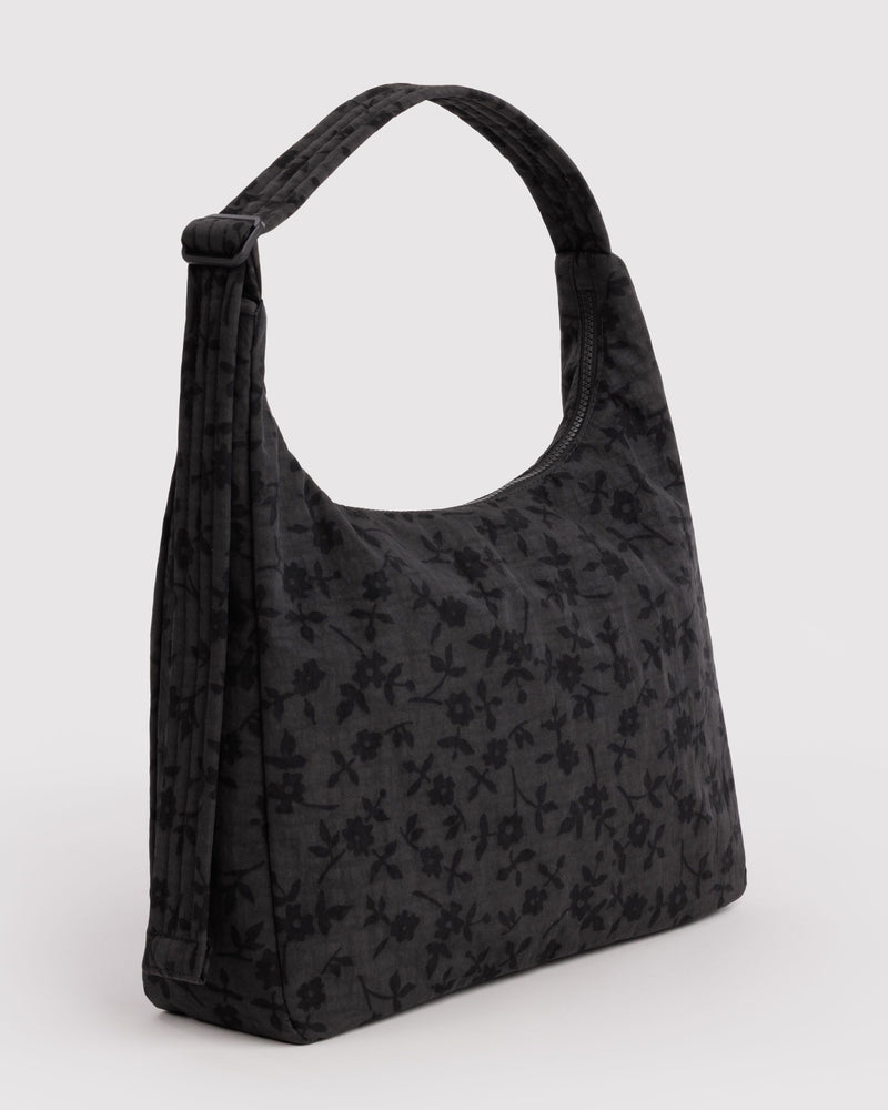 BAGGU Wholesale  Nylon Shoulder Bag - Charcoal Ditsy Floral
