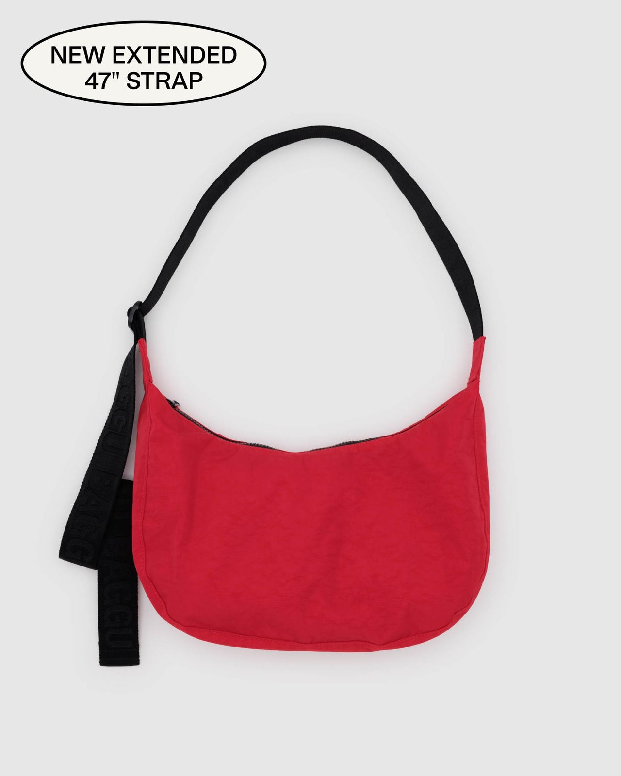 Medium Nylon Crescent Bag - Candy Apple FA24