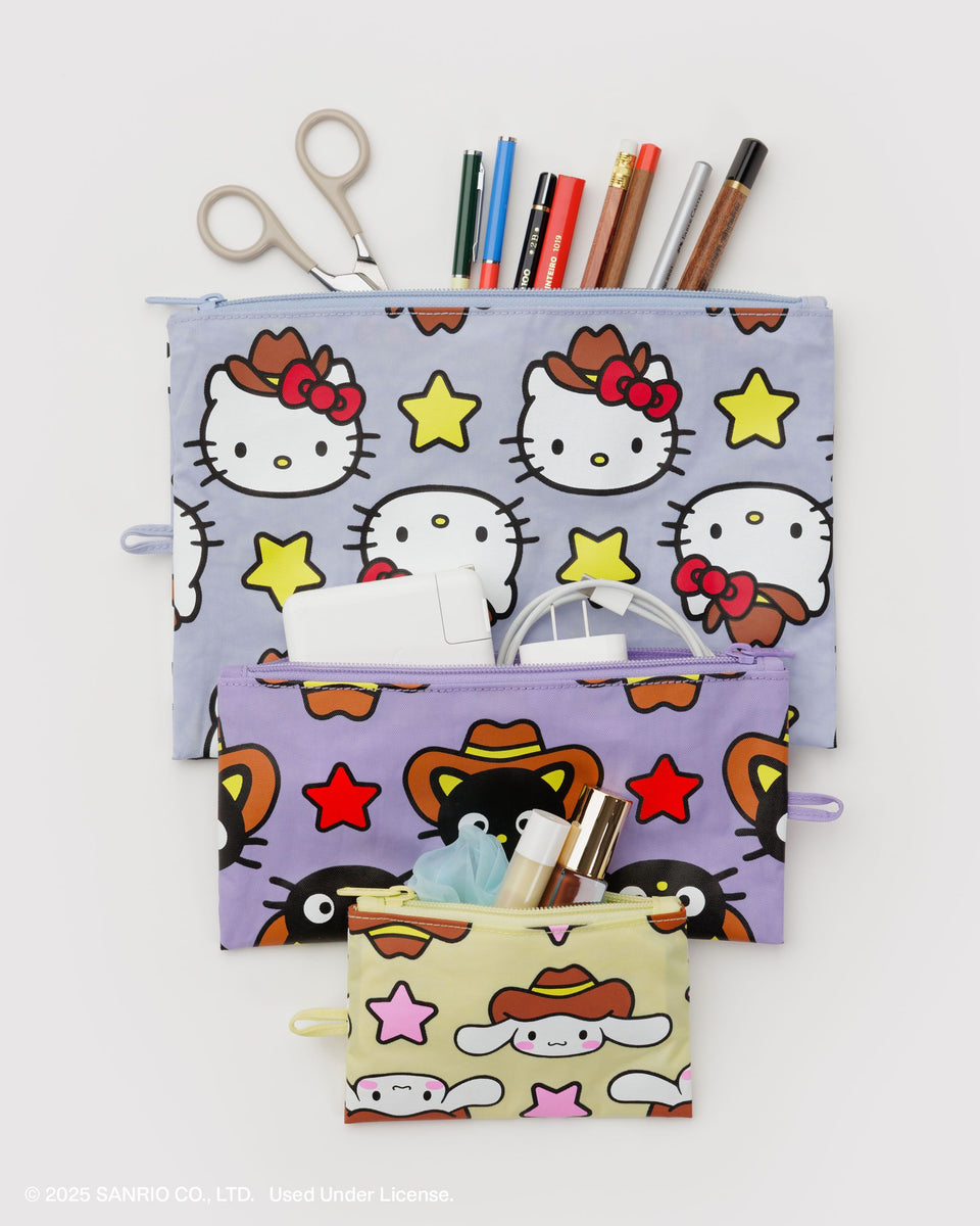 BAGGU Wholesale Pouches Flat Pouch Set - Hello Kitty & Friends Western