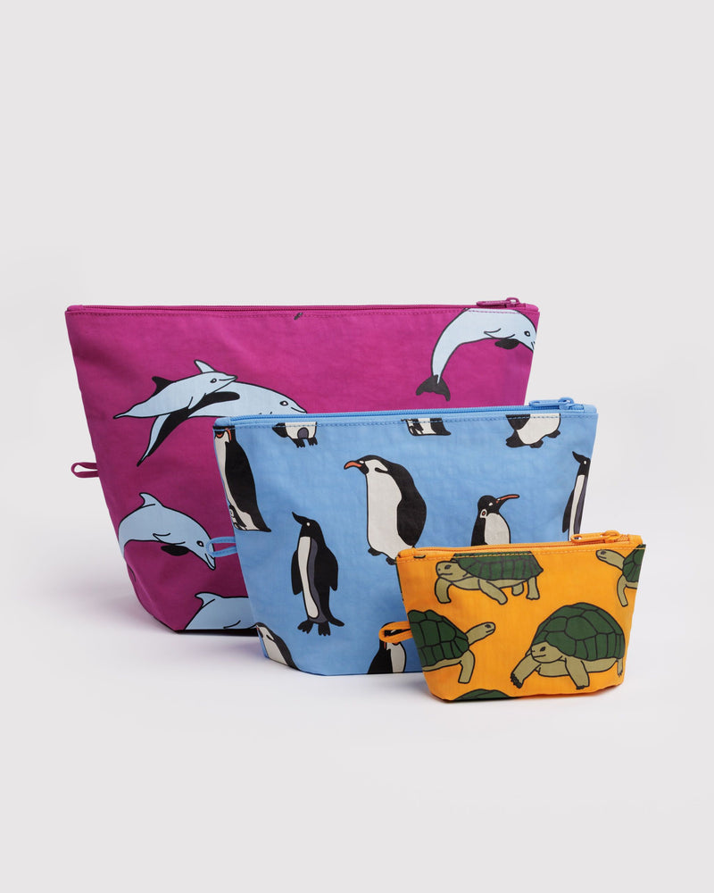 BAGGU Wholesale Pouches Go Pouch Set - Vacation Animals