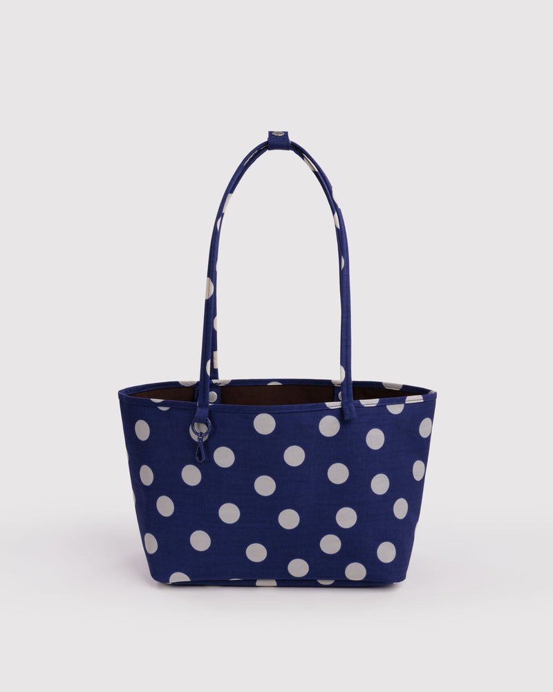 BAGGU Wholesale  Medium Nylon Reversible Tote - Navy Polka Dot Mix