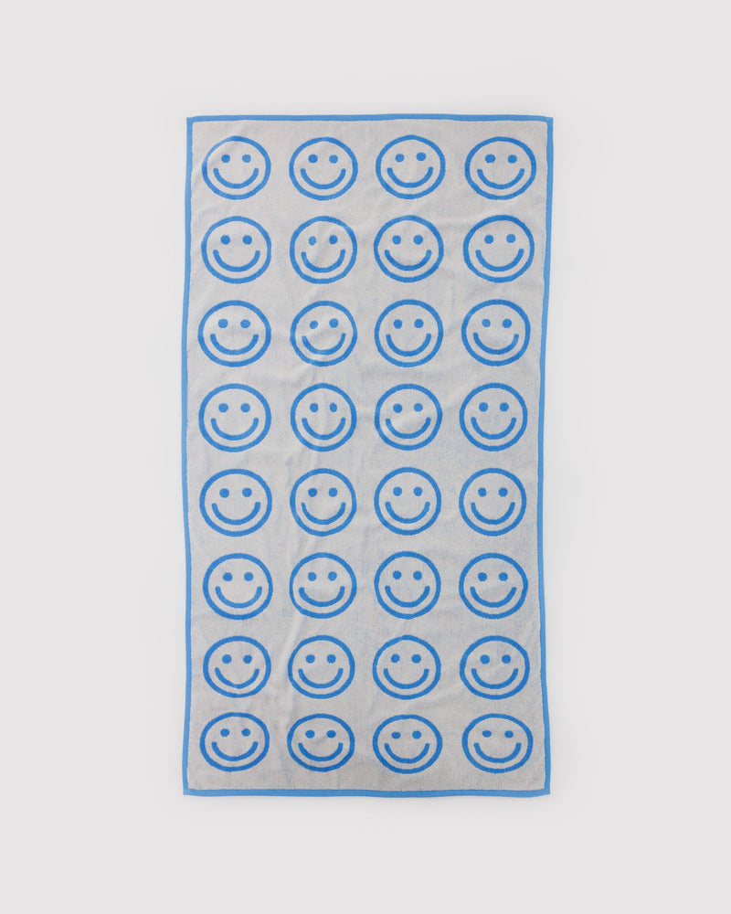 BAGGU Wholesale  Bath Towel - Sky Blue Happy