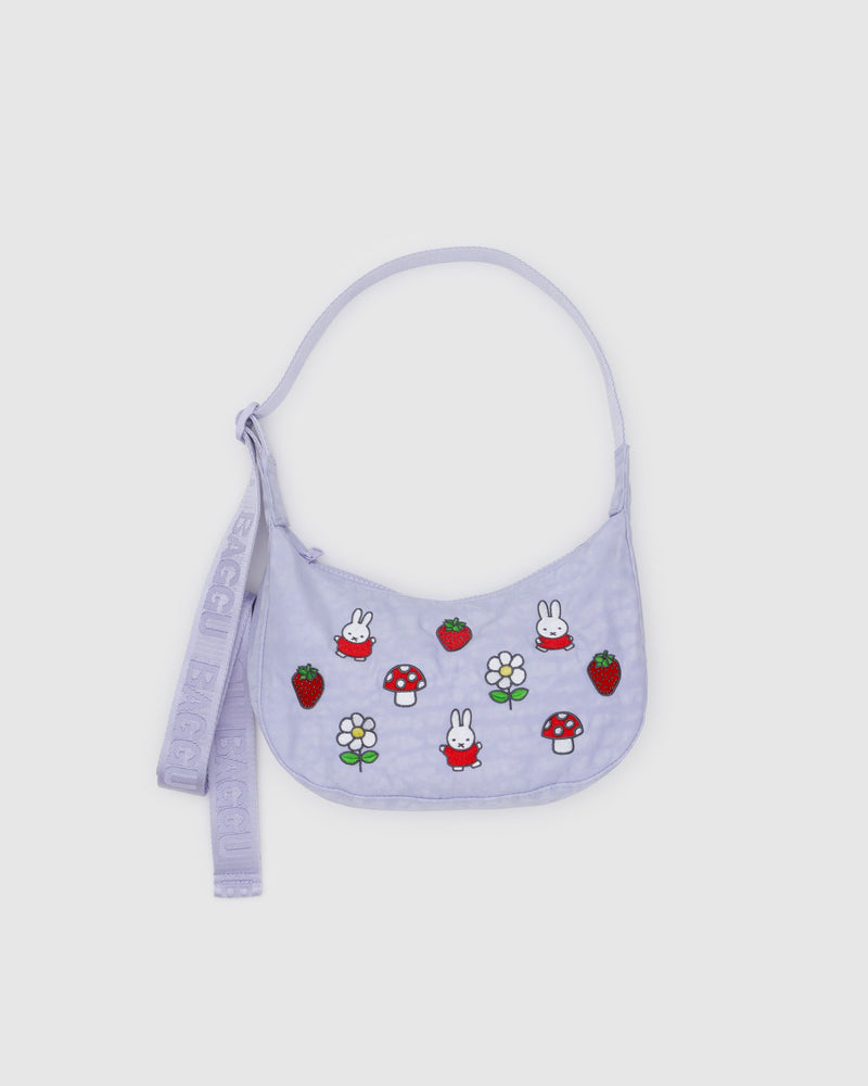 BAGGU Wholesale  Small Nylon Crescent Bag - Embroidered Miffy
