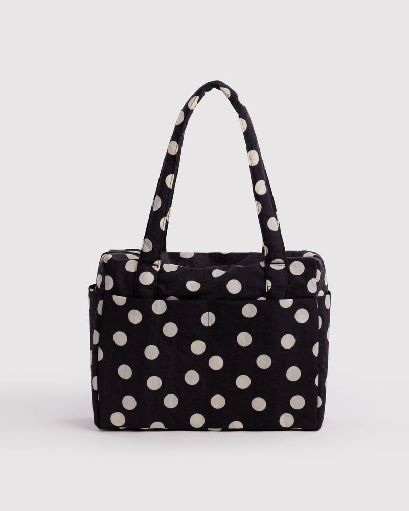 BAGGU Wholesale  Small Cloud Carry-On - Black and Cream Polka Dot