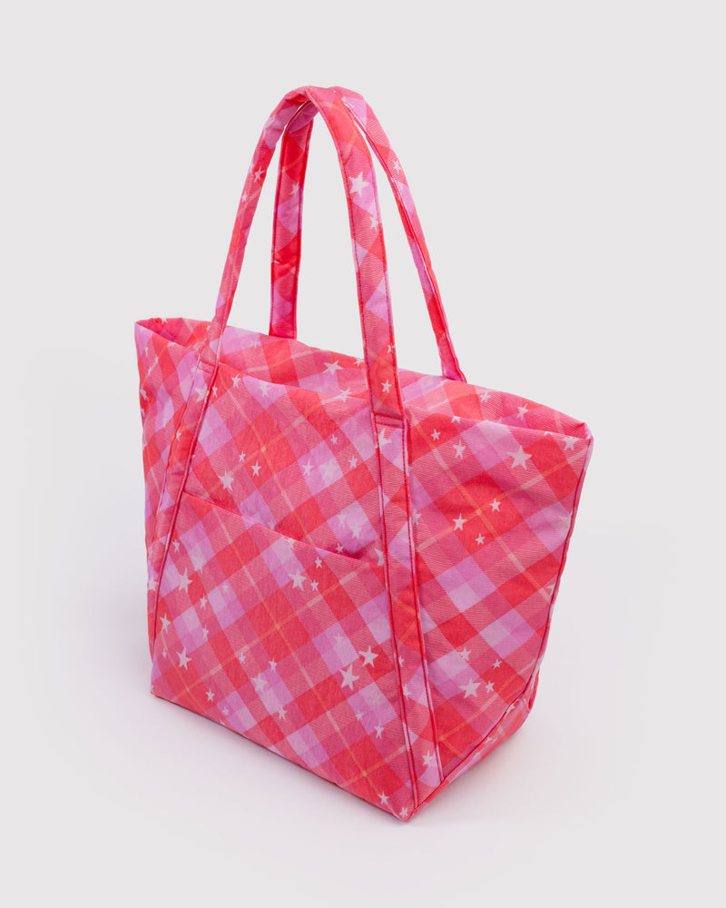 BAGGU Wholesale Shop All Cloud Bag - Pink Star Plaid