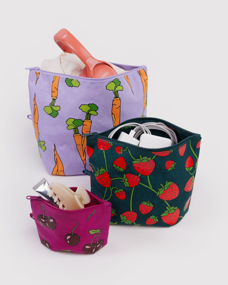BAGGU Wholesale Pouches Go Pouch Set - Carrots & Berries