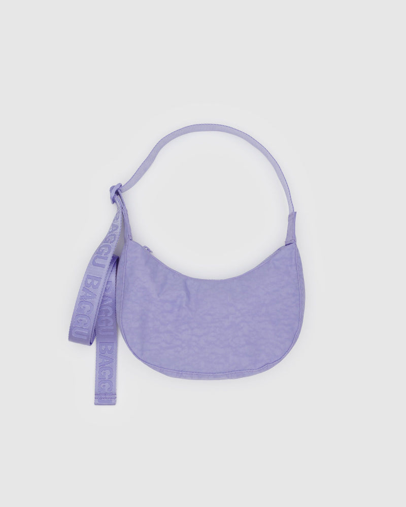 BAGGU Wholesale  Small Nylon Crescent Bag - Wisteria