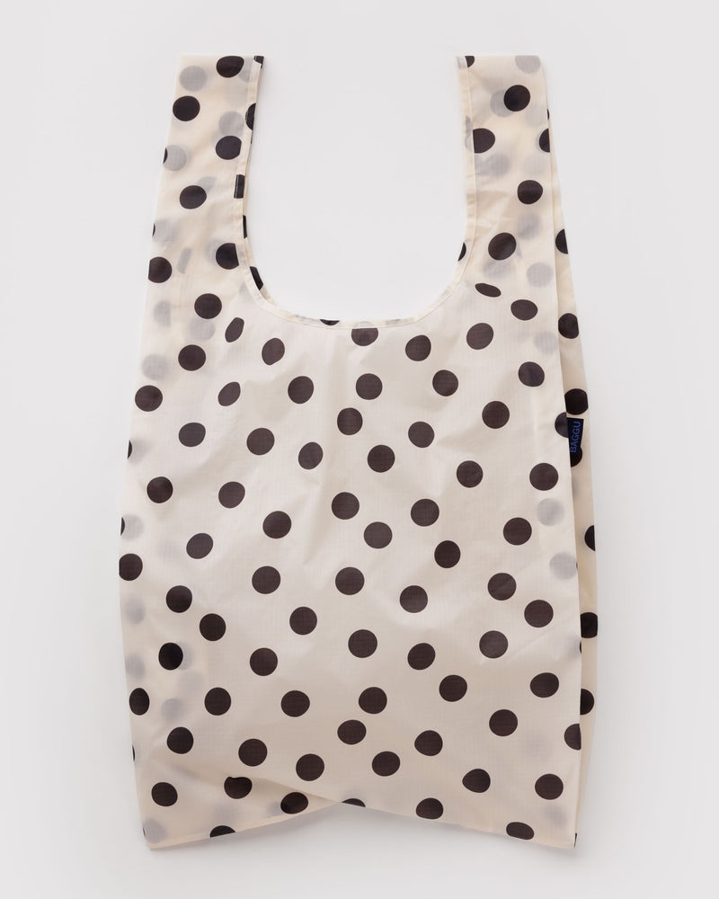 BAGGU Wholesale  Big Baggu - Cream and Black Polka Dot