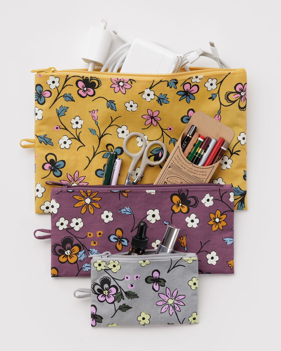 BAGGU Wholesale Shop All Flat Pouch Set - Wildwood Mix