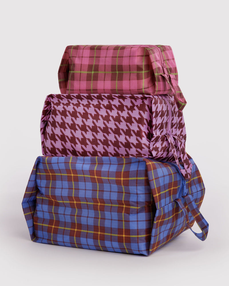 BAGGU Wholesale  3D Zip Set - Check Mix