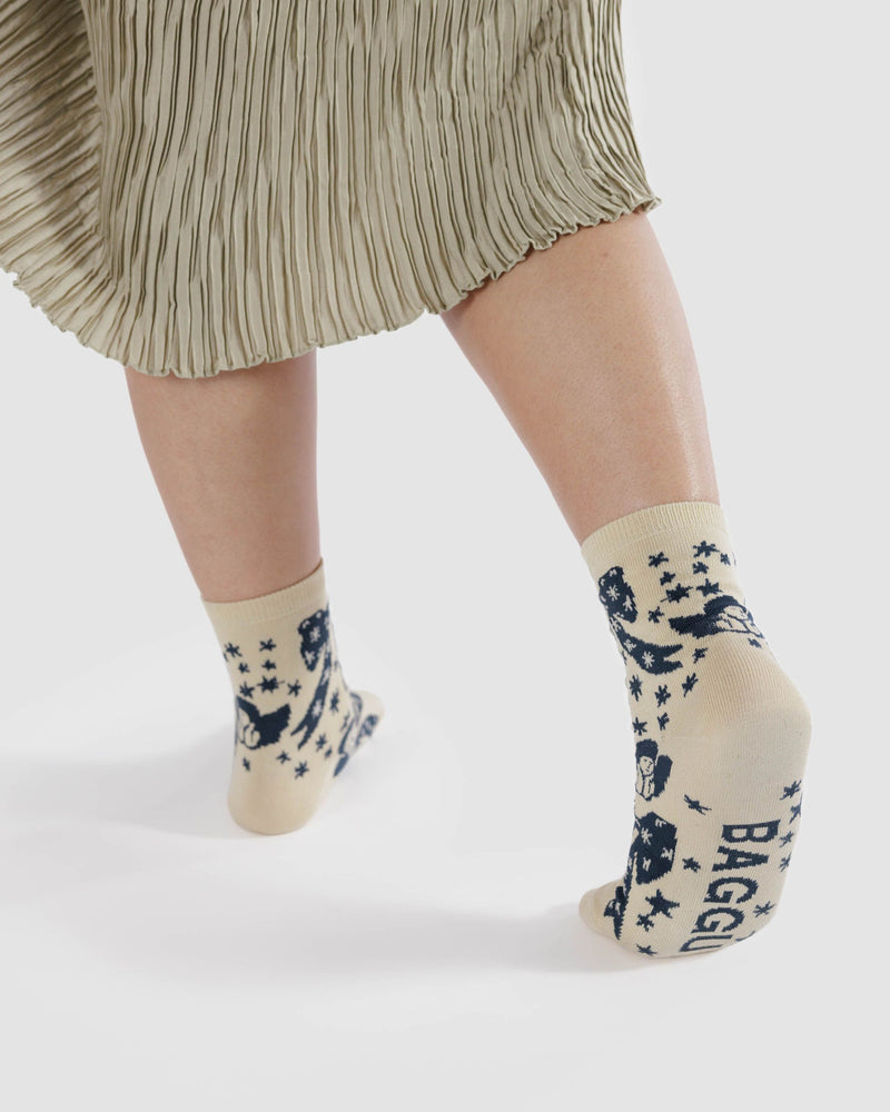 BAGGU Wholesale Socks Crew Sock - Cherub Bows