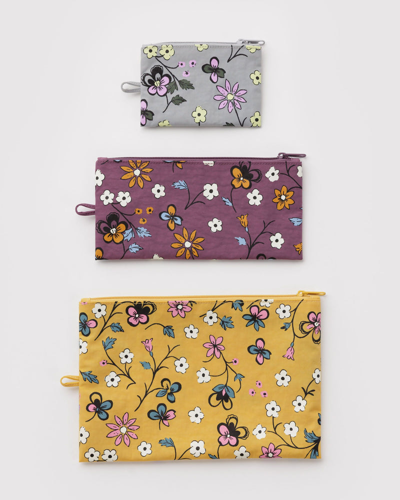 BAGGU Wholesale  Flat Pouch Set - Wildwood Mix