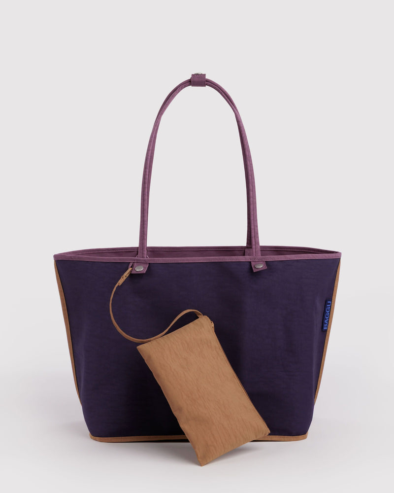 BAGGU Wholesale  Large Nylon Reversible Tote - Wild Plum Mix