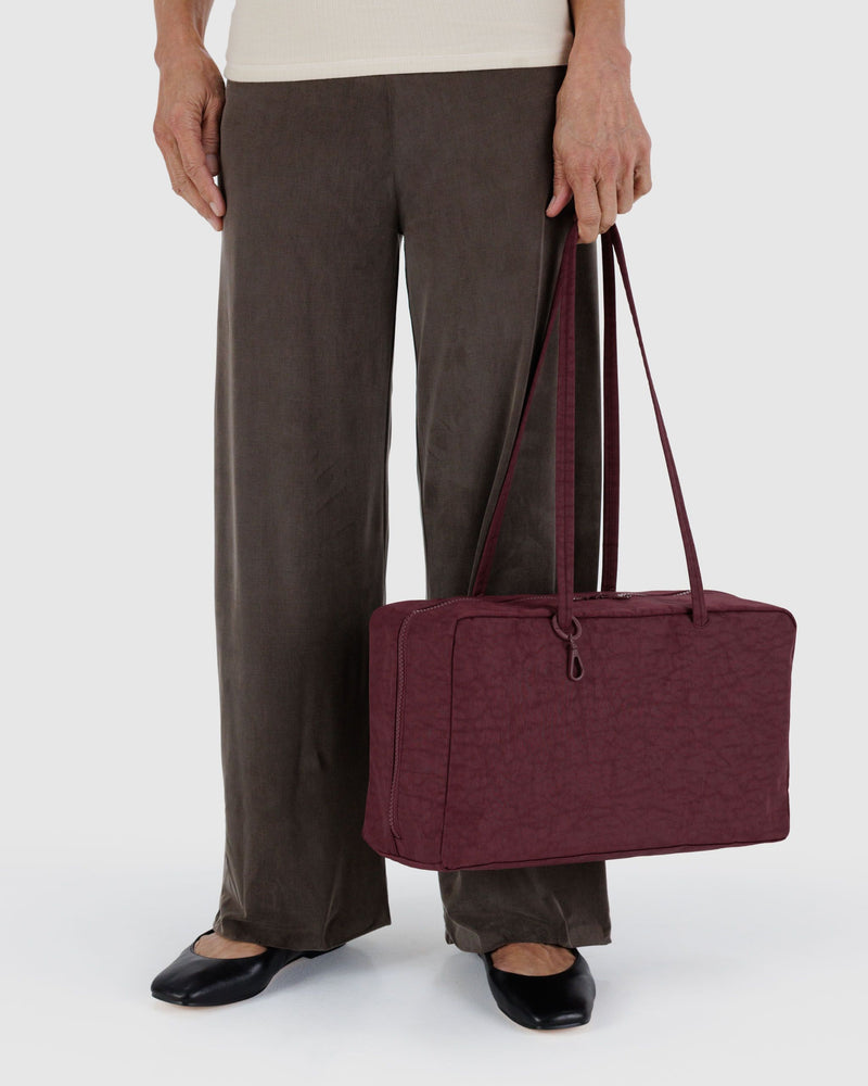 BAGGU Wholesale  Medium Nylon Bowler Bag - Mahogany