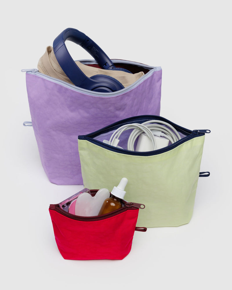 BAGGU Wholesale Travel Go Pouch Set - Kaleidoscope Mix