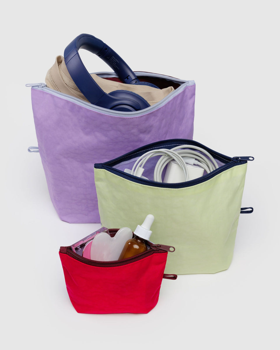 BAGGU Wholesale Travel Go Pouch Set - Kaleidoscope Mix
