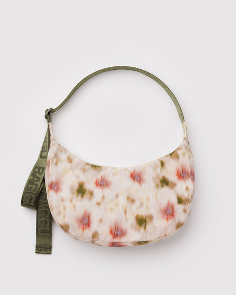 BAGGU Wholesale Shop All Medium Nylon Crescent Bag - Abstract Floral