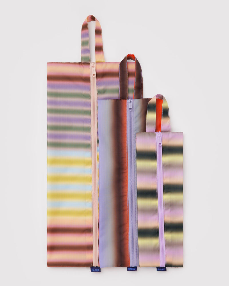 BAGGU Wholesale Pouches 3D Zip Set - Gradient Stripes