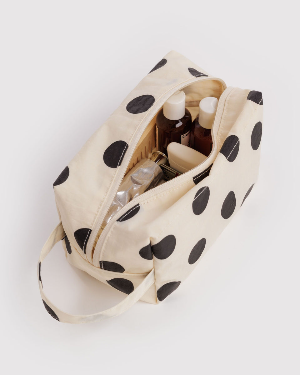 BAGGU Wholesale Shop All Dopp Kit - Cream and Black Polka Dot