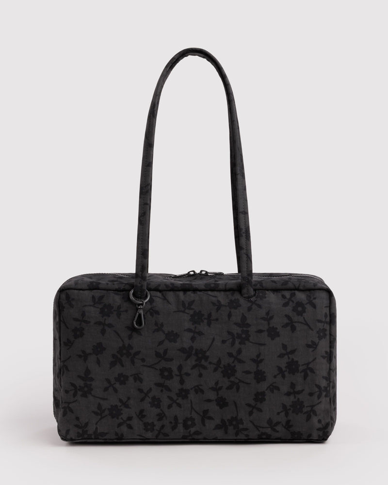 BAGGU Wholesale  Medium Nylon Bowler Bag - Charcoal Ditsy Floral