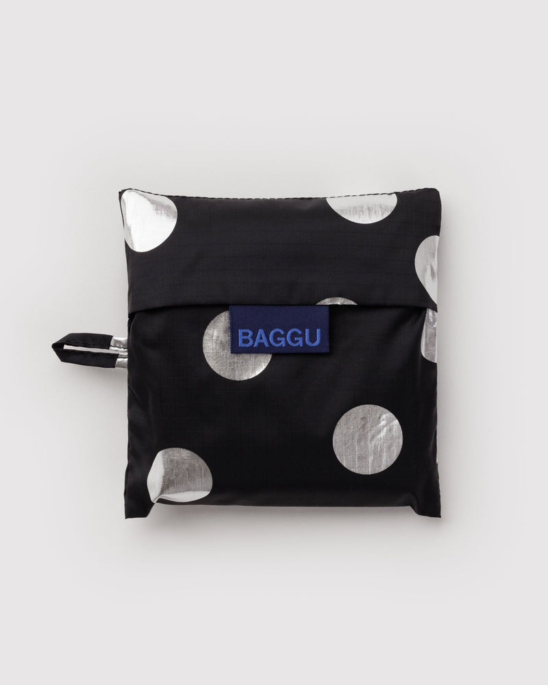 BAGGU Wholesale  Standard Baggu - Silver Metallic Polka Dot