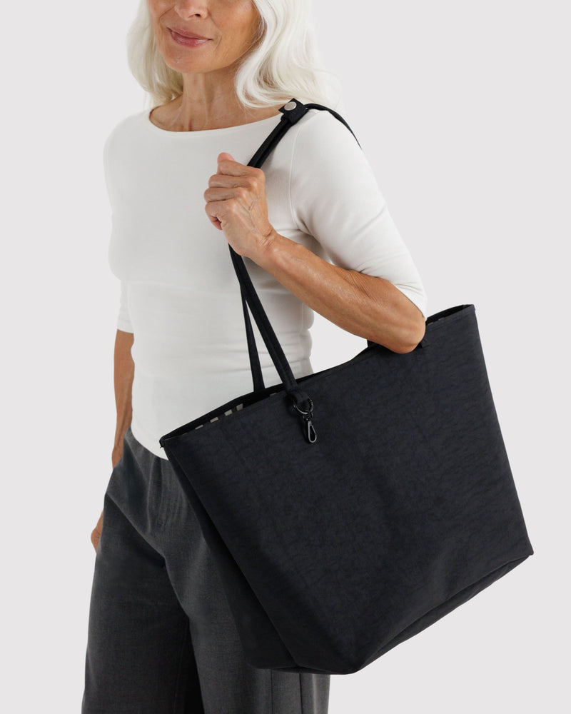 BAGGU Wholesale  Large Nylon Reversible Tote - Black Mix