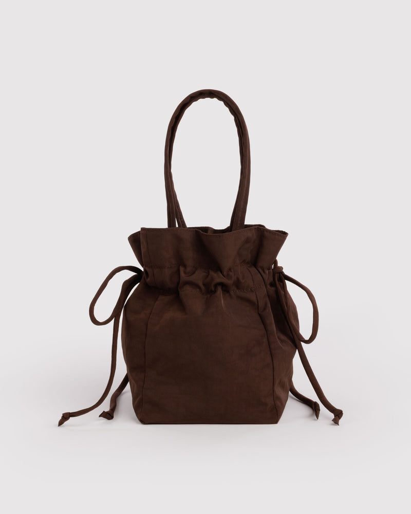 BAGGU Wholesale  Nylon Drawstring Bag - Coffee