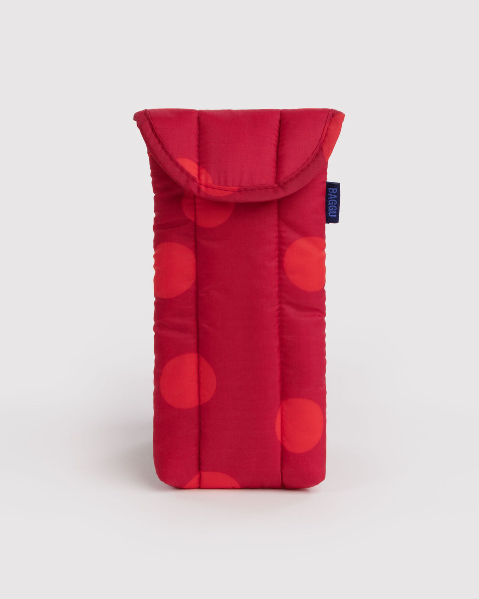 BAGGU Wholesale Puffy Stuff Puffy Glasses Sleeve - Red Polka Dot