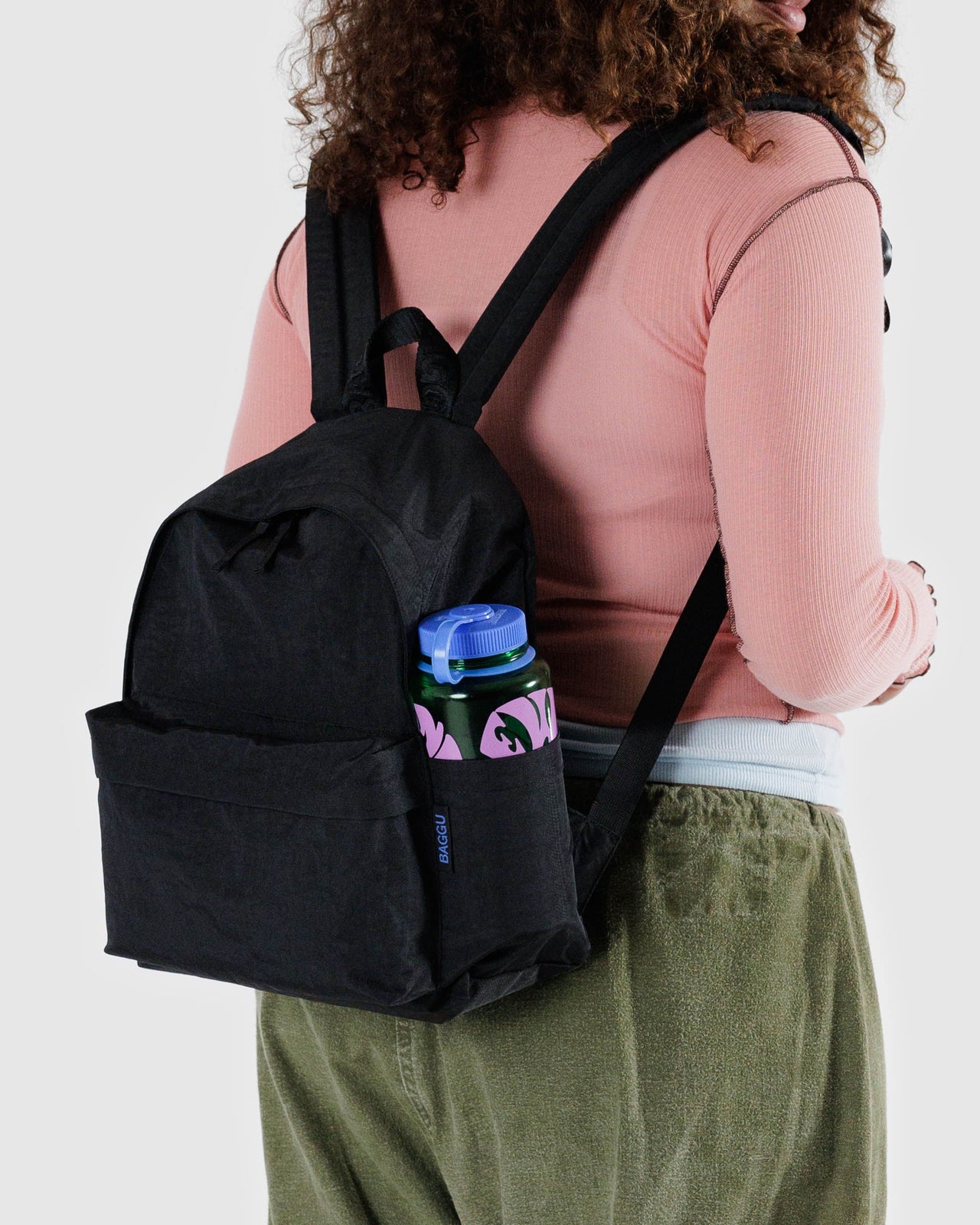 Medium Nylon Backpack - Black