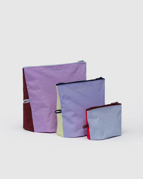 BAGGU Wholesale Travel Go Pouch Set - Kaleidoscope Mix