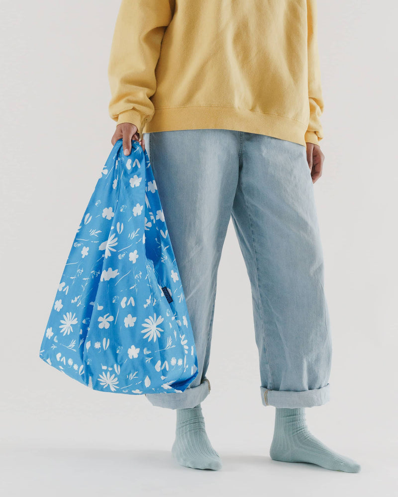 BAGGU Wholesale  Standard Baggu - Blue Floral Sun Print  