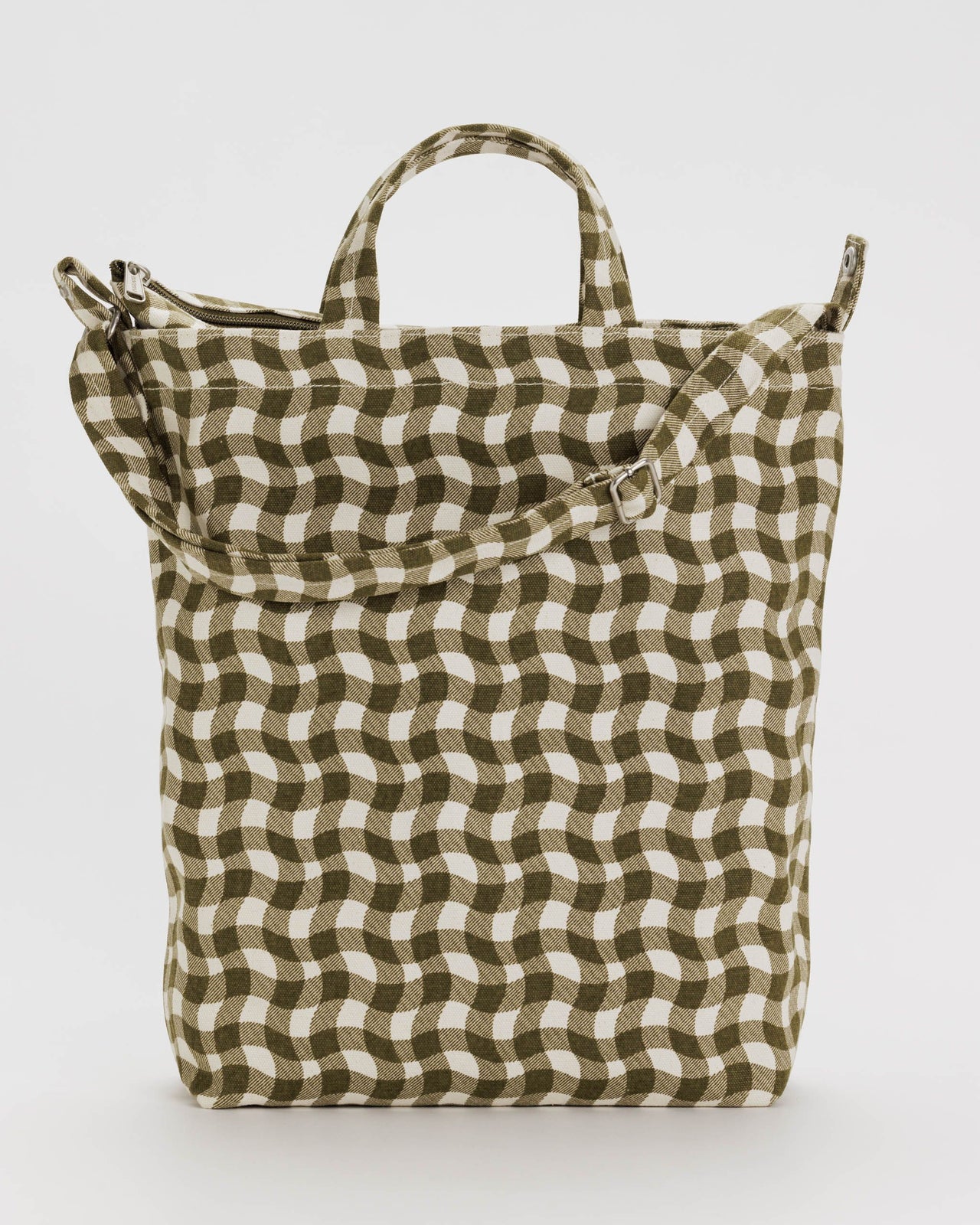 Zip Duck Bag - Wavy Gingham Brown