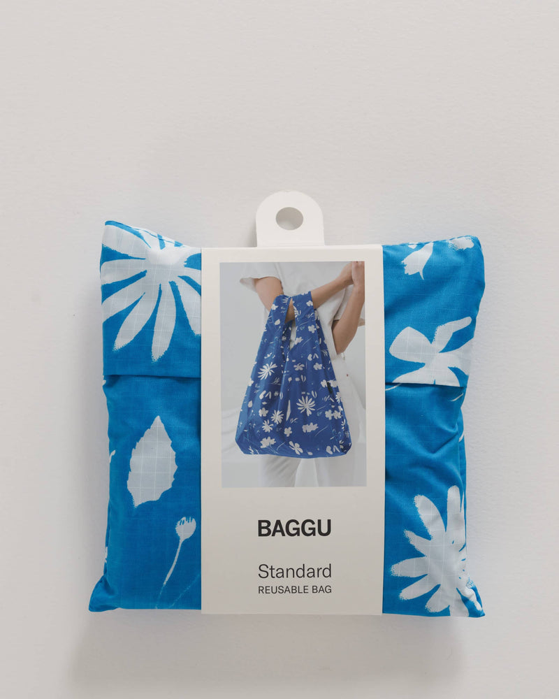 BAGGU Wholesale  Standard Baggu - Blue Floral Sun Print  