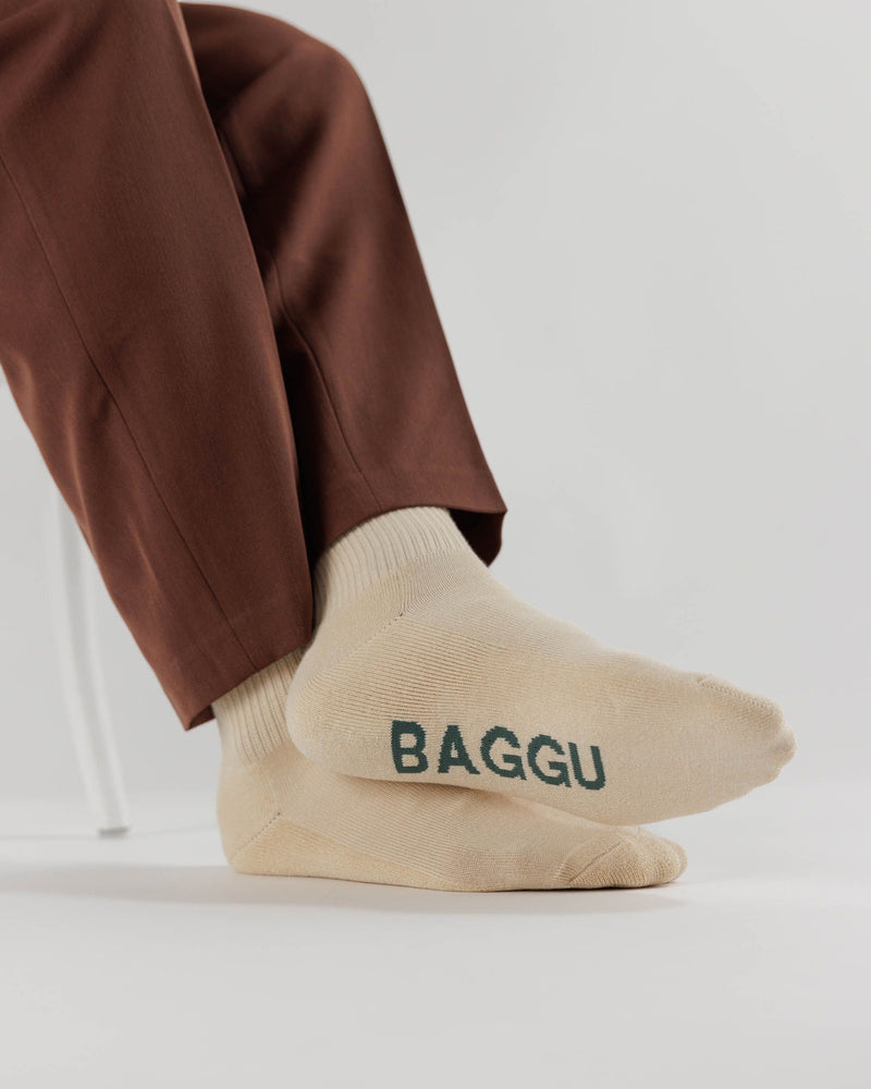 BAGGU Wholesale  Ribbed Sock - Ecru