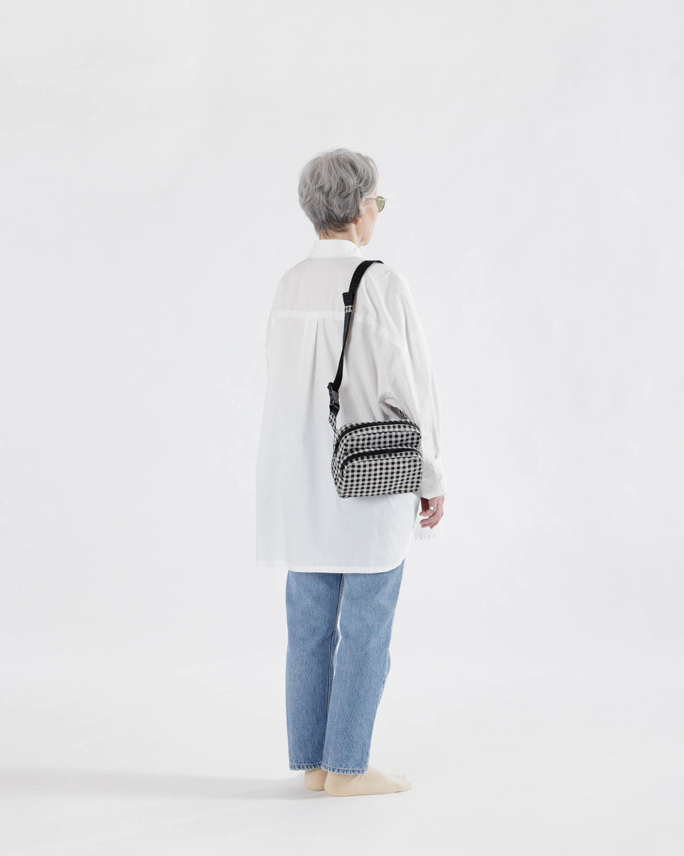 BAGGU Wholesale Cross Body Fanny Pack - Black & White Gingham
