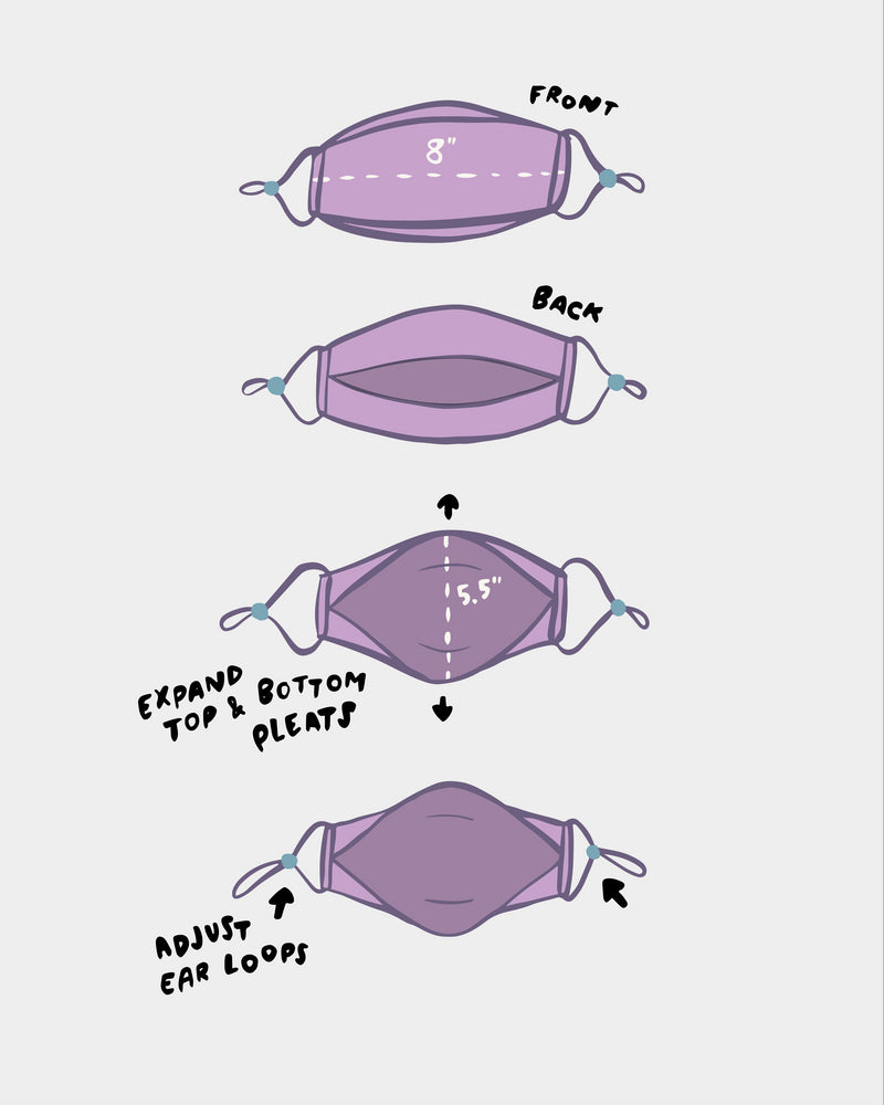 BAGGU Wholesale  Kids' Fabric Mask Set - Petal