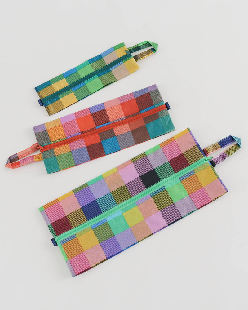 BAGGU Wholesale Travel 3D Zip Set - Madras Mix