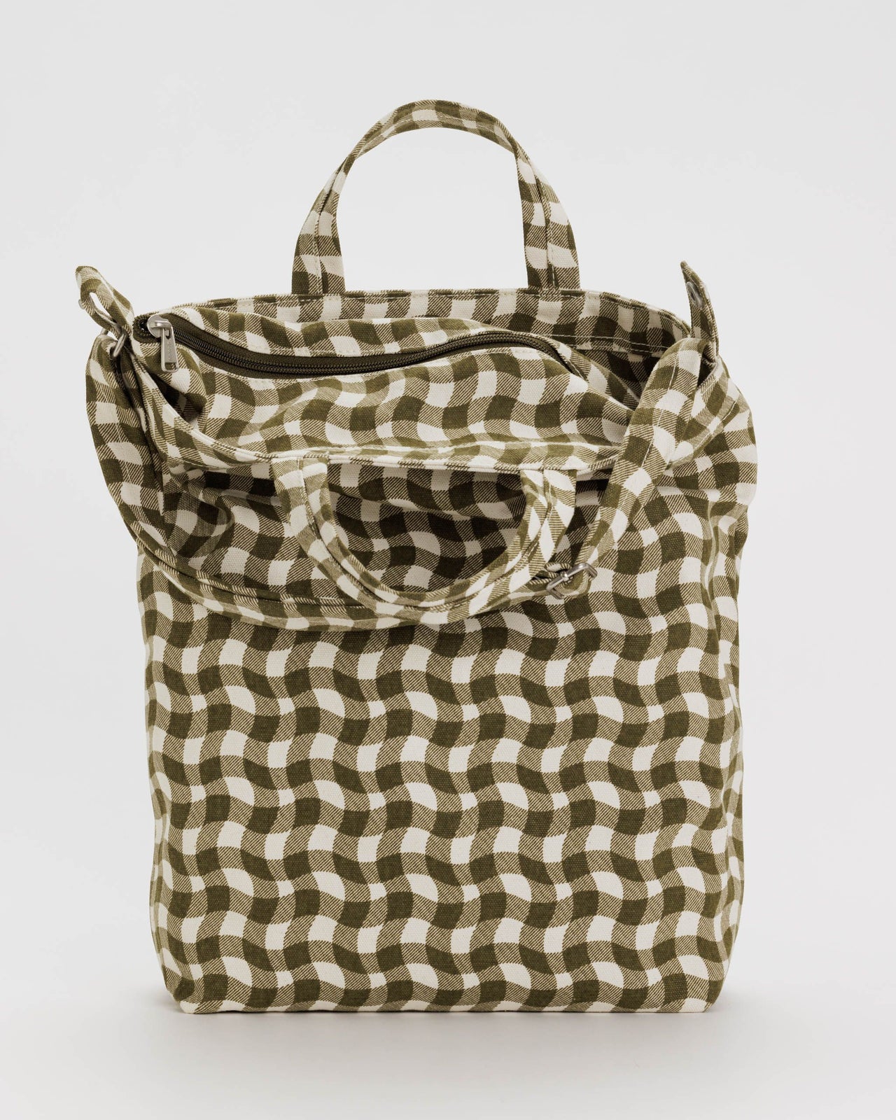 Zip Duck Bag - Wavy Gingham Brown