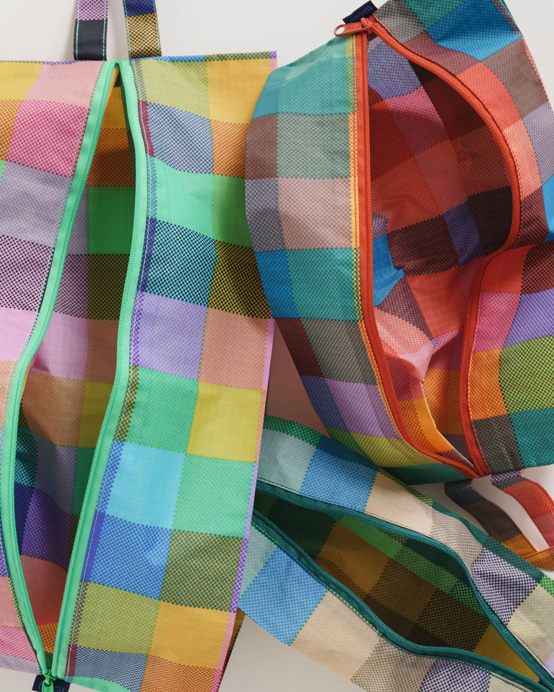 BAGGU Wholesale Travel 3D Zip Set - Madras Mix